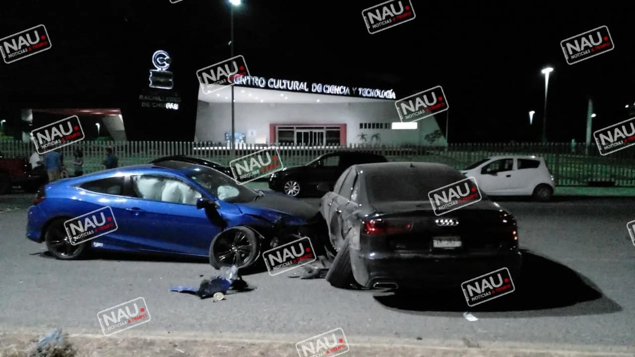 Realizaban carreritas en el antiguo aeropuerto y chocaron la madrugada de este sábado.