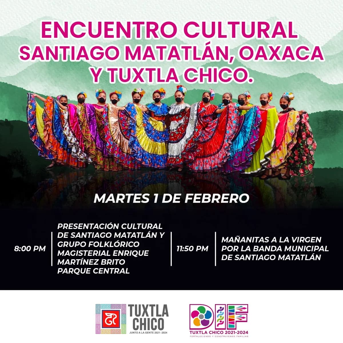 Ayuntamiento de Tuxtla Chico invita a la presentación y encuentro cultural “Santiago Matatlán, Oaxaca”