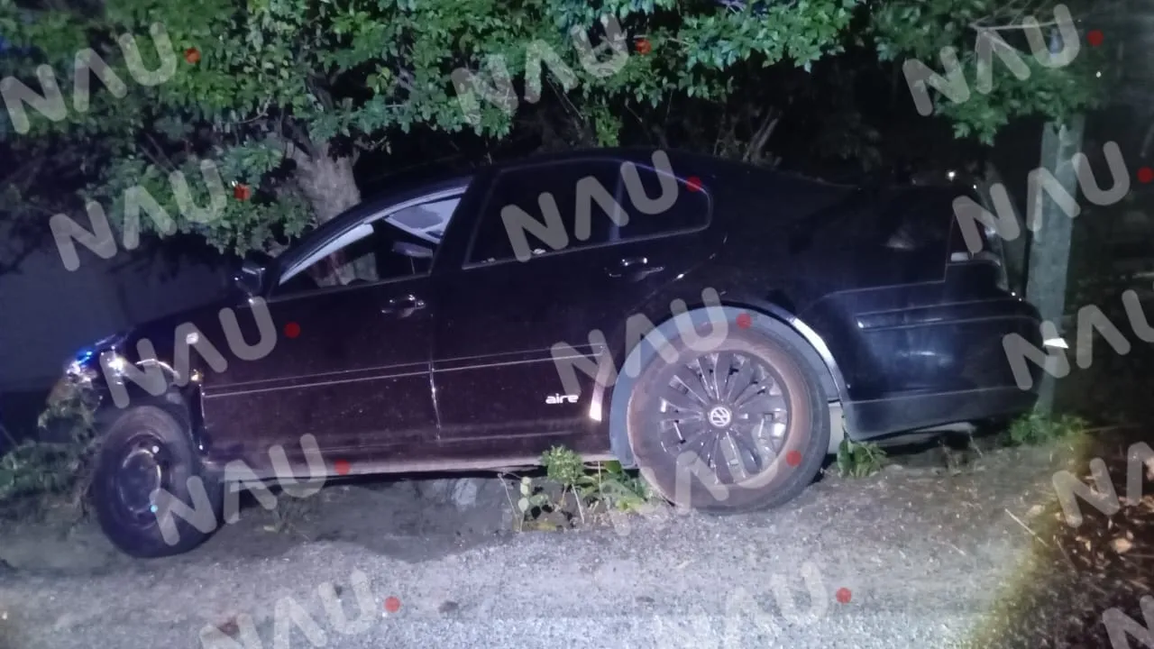 Detienen a dos jóvenes tras accidentarse en un carro Jetta