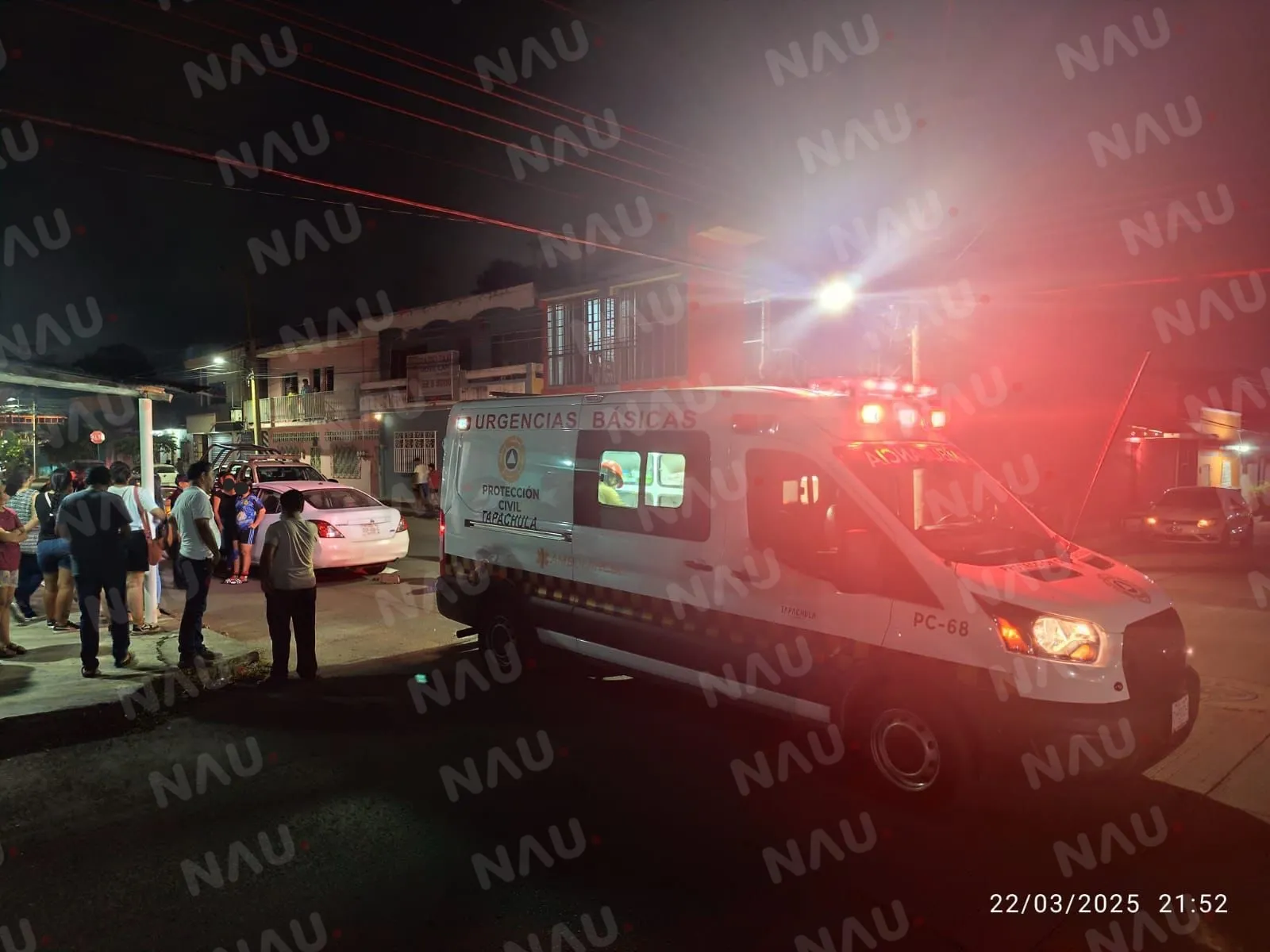 Motociclista resulta lesionado tras ser impactado por automóvil en Tapachula