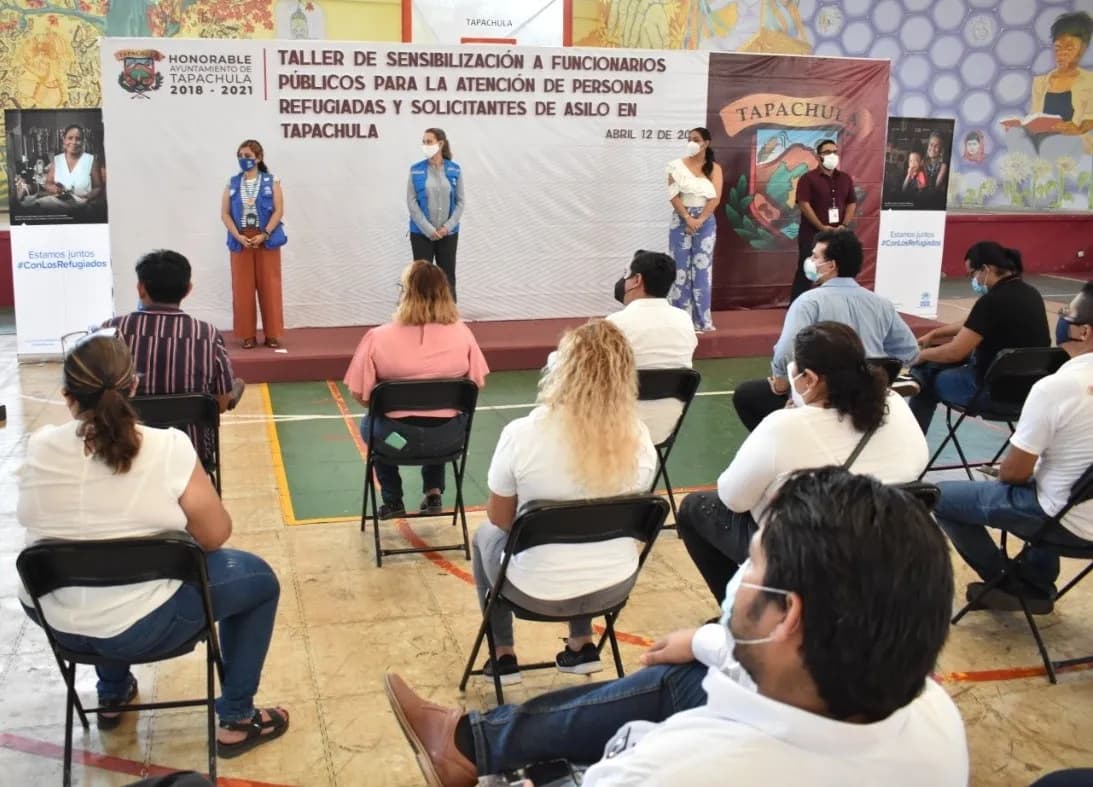 REALIZAN EN TAPACHULA TALLER DE SENSIBILIZACIÓN PARA LA ATENCIÓN A REFUGIADOS Y SOLICITANTES DE ASILO