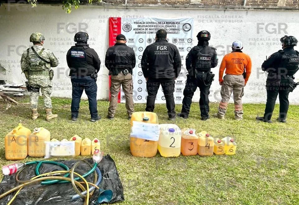 EN CATEO, FGR ASEGURA ARMAS CARTUCHOS Y CARGADORES, EN HUIXTLA, CHIAPAS