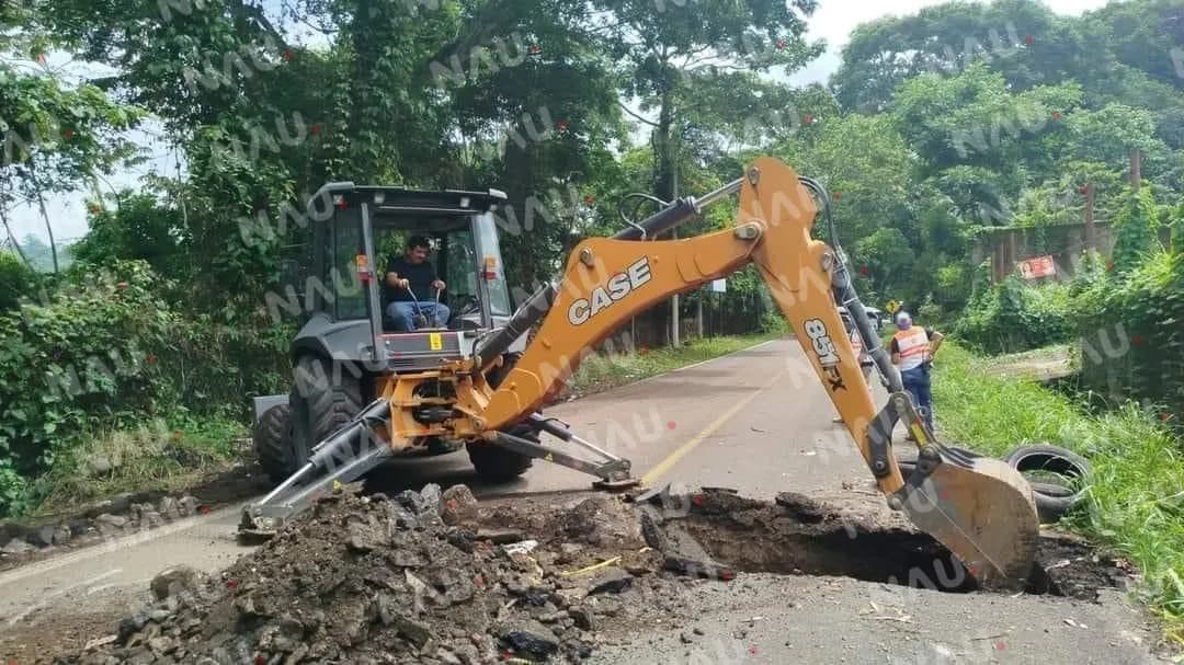 Inician Reparación de Socavón en la Carretera Tapachula – Nueva Alemania