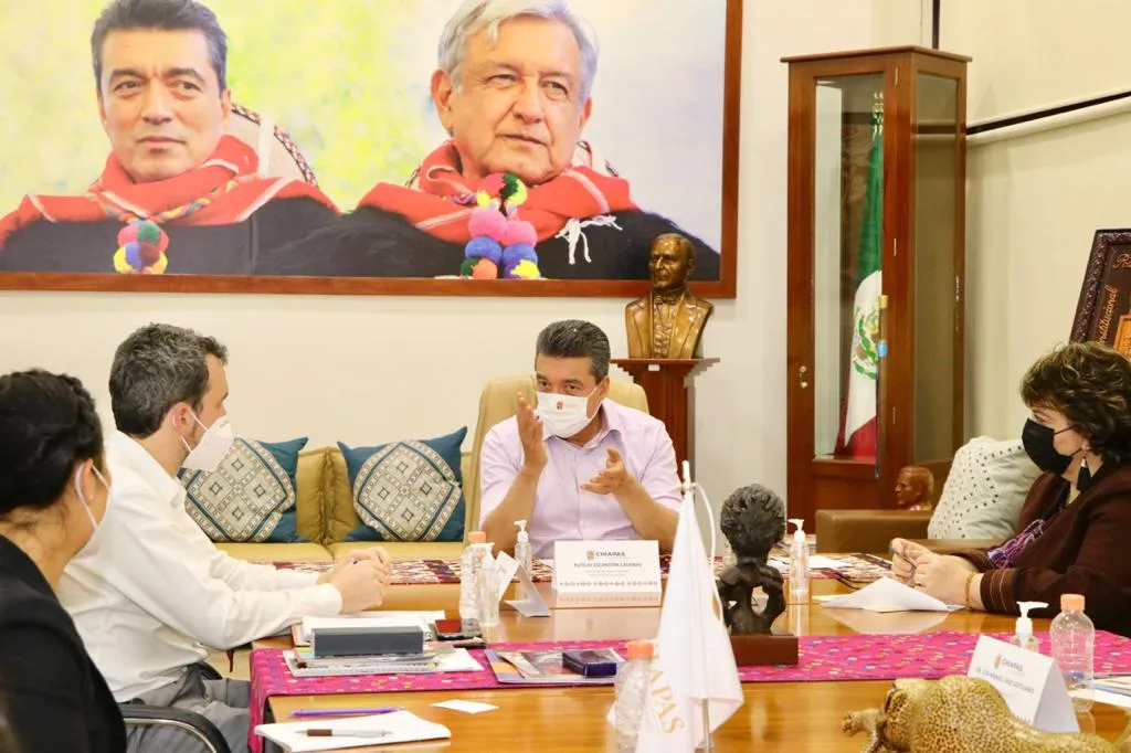 Se reúne Rutilio Escandón con integrantes del Comité Internacional de la Cruz Roja