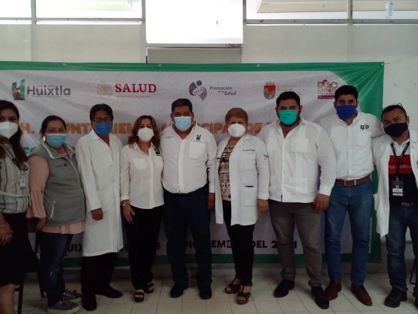 El Presidente Municipal Carlos Eduardo Salazar Gam; acudió a la integración de Comités Municipales de Salud Distrito VII en Huixtla