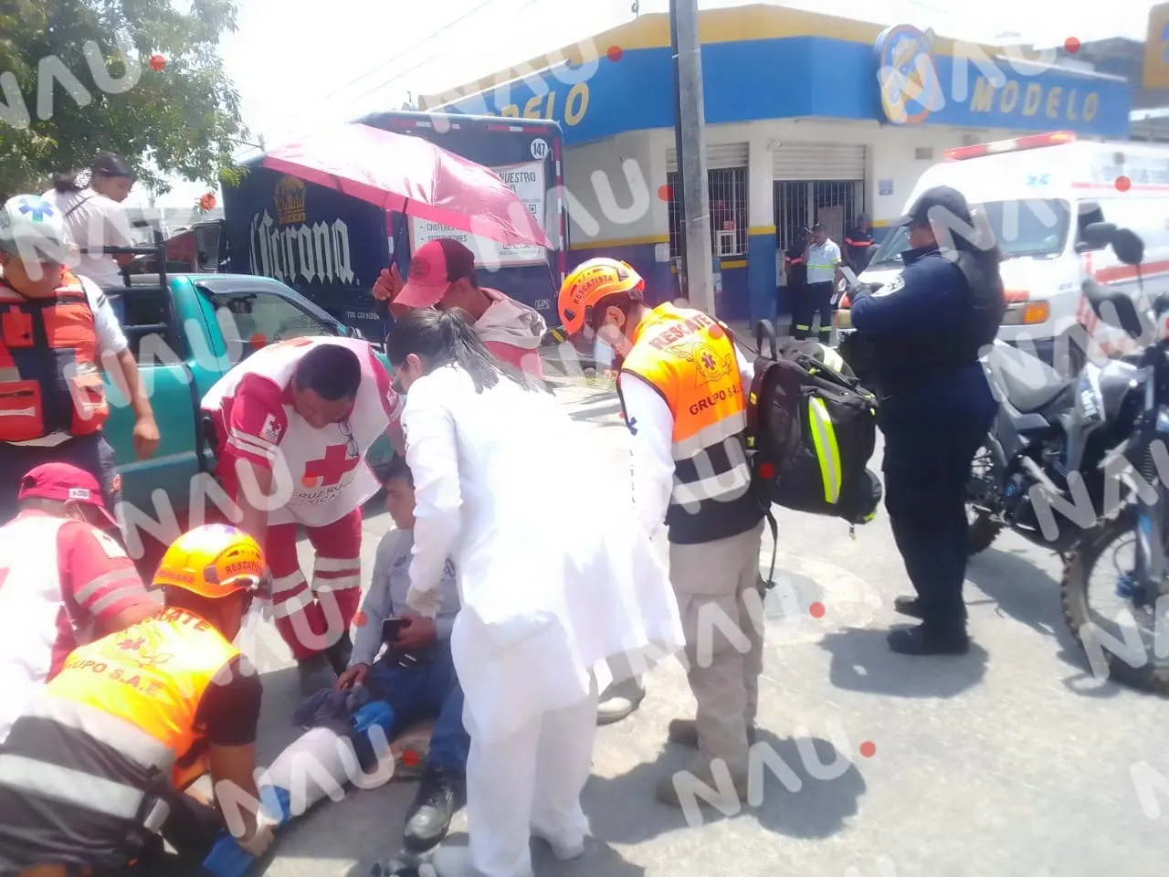 Motociclista gravemente herido en accidente de tránsito