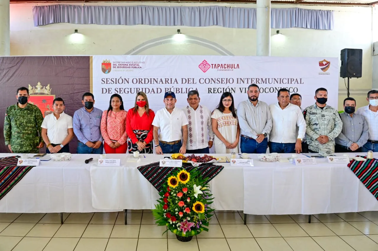 REALIZAN CUARTA SESIÓN ORDINARIA DEL CONSEJO INTERMUNICIPAL DE SEGURIDAD PÚBLICA REGIÓN VIII SOCONUSCO