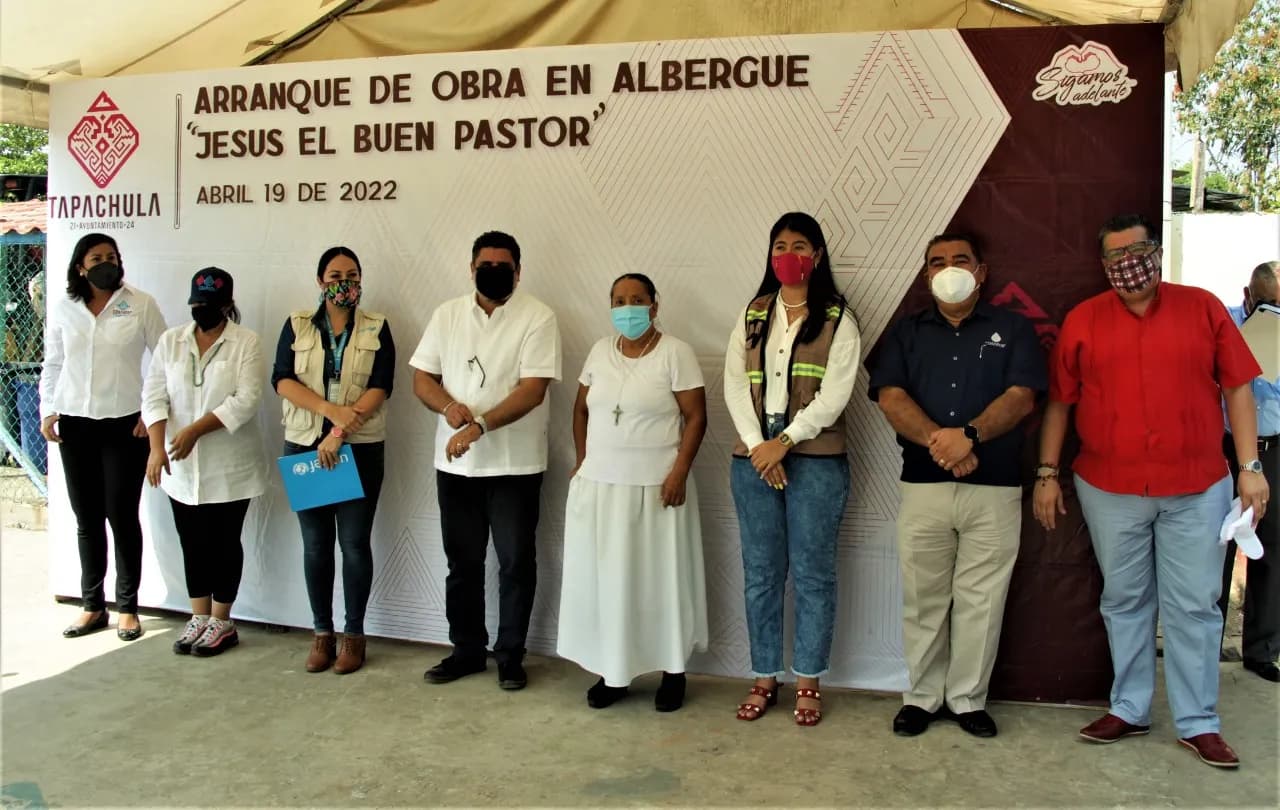 AYUNTAMIENTO DE TAPACHULA Y UNICEF INICIAN AMPLIACIÓN DE RED DE AGUA POTABLE EN ALBERGUES
