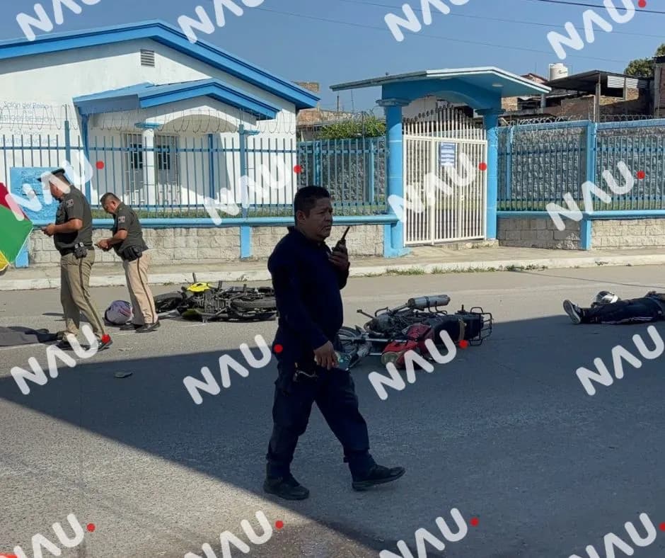 Choque entre motocicletas deja dos heridos en el sur poniente de Tapachula