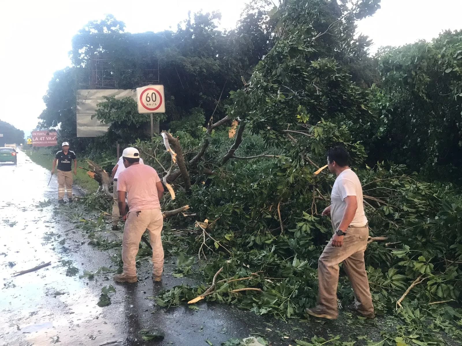 Luego de la fuerte lluvia registrada este martes