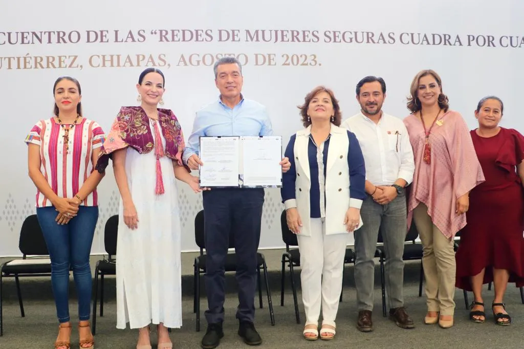 Asiste Rutilio Escandón al Primer Encuentro de las Redes de Mujeres Seguras Cuadra por Cuadra en Chiapas