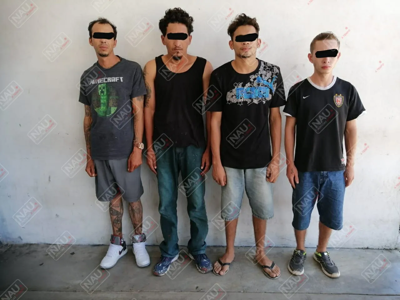 Detienen a 4 pandilleros en la colonia Los Pinos en Tapachula