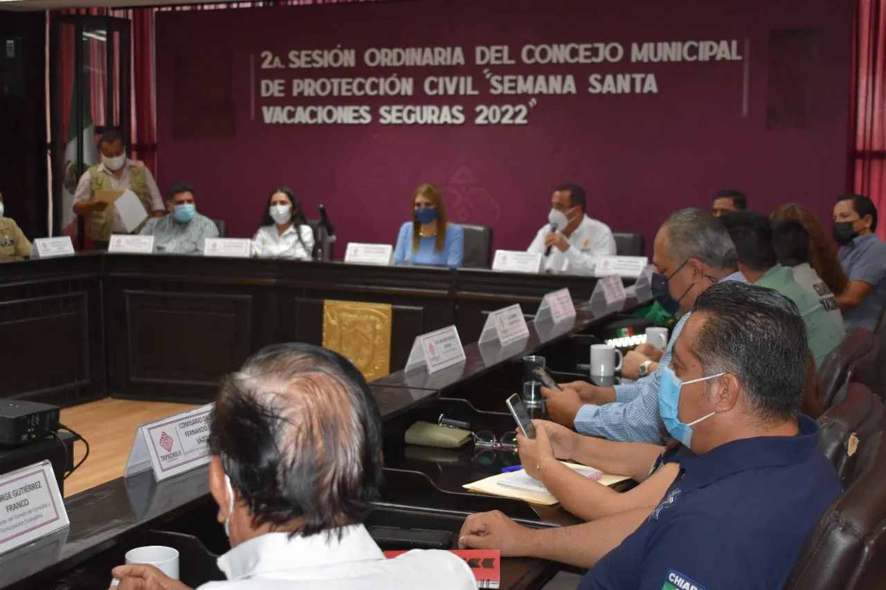PRESENTAN PLAN ESPECÍFICO DE PROTECCIÓN CIVIL SEMANA SANTA, VACACIONES SEGURAS 2022 EN TAPACHULA