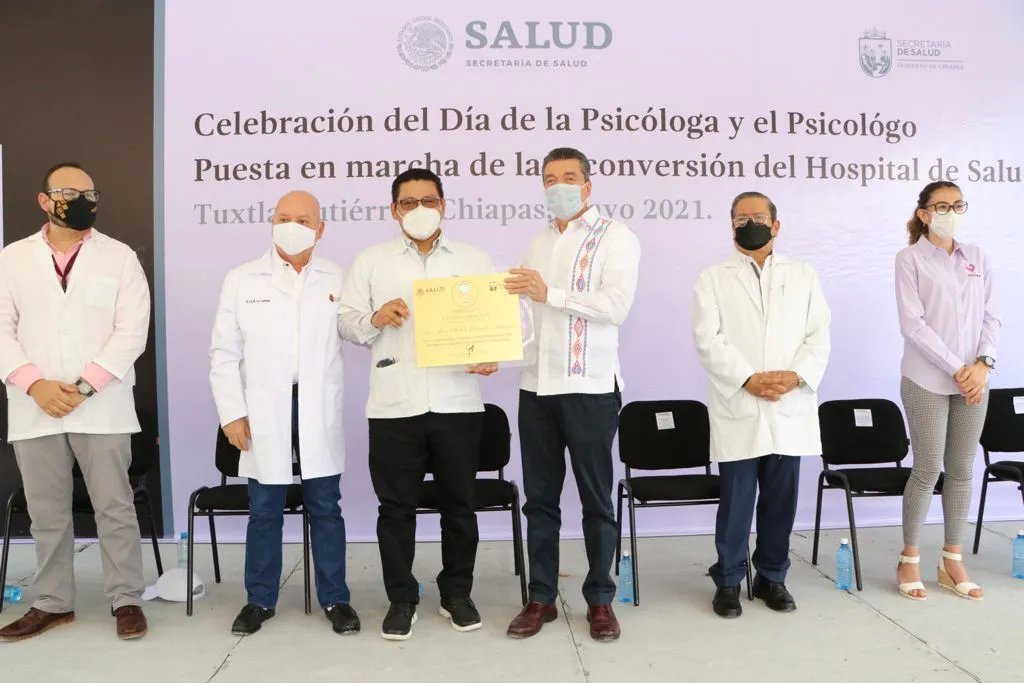 Entregan reconocimientos a psicólogas y psicólogos de Chiapas por su labor ante la pandemia