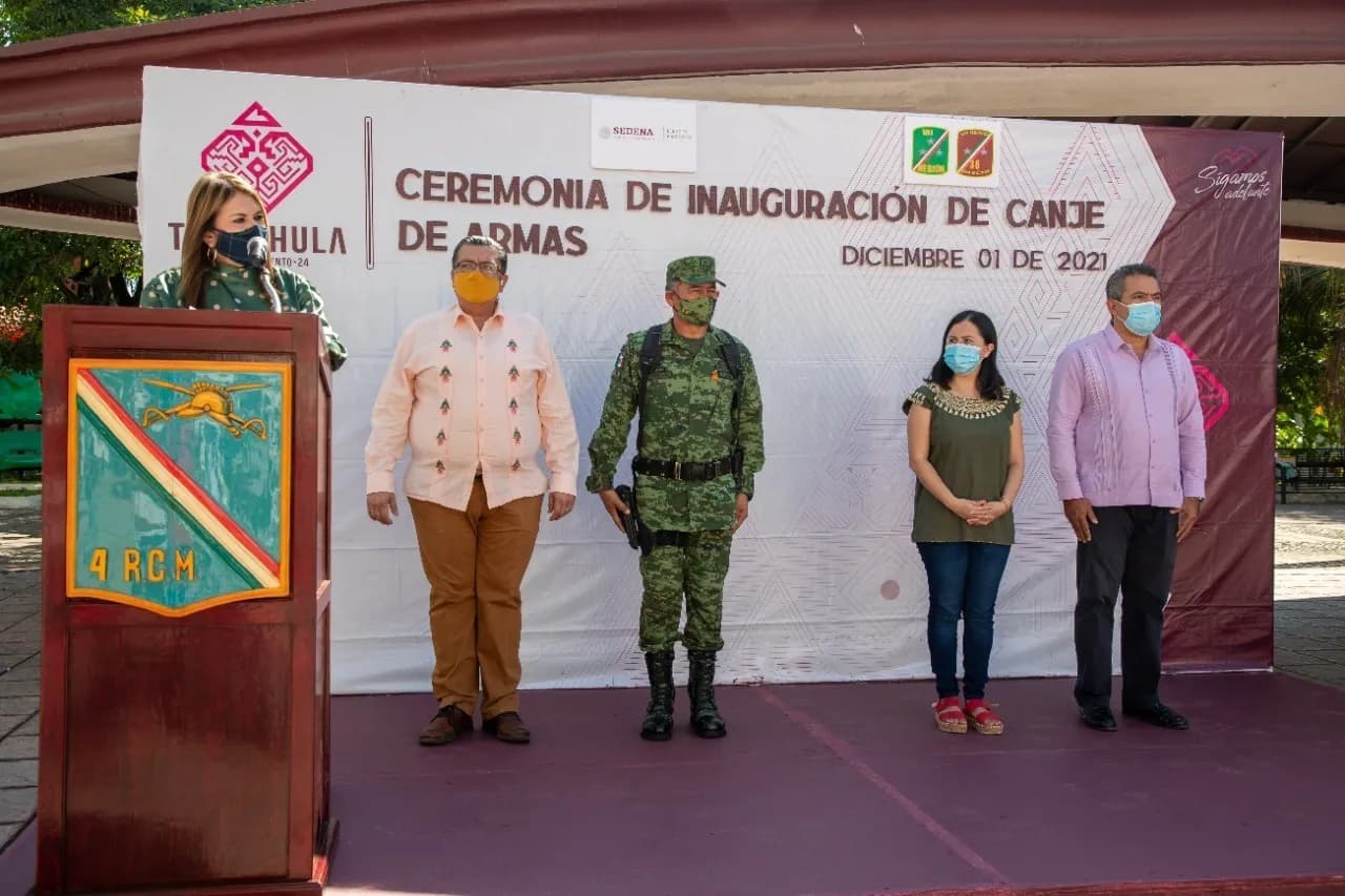INICIA CAMPAÑA DE CANJE DE ARMAS EN TAPACHULA