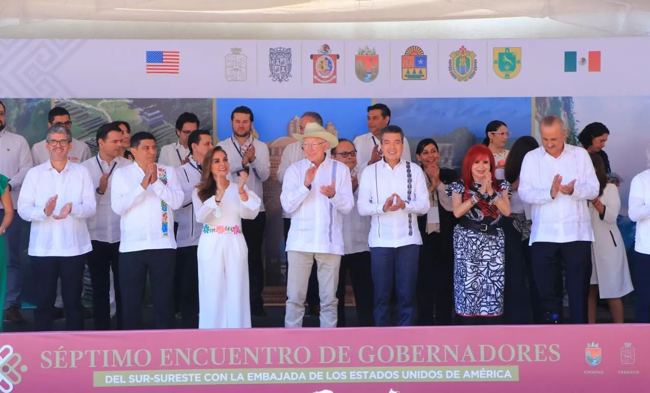En Chiapas, Rutilio Escandón encabeza Encuentro de Gobernadores del Sur Sureste con la Embajada de EUA