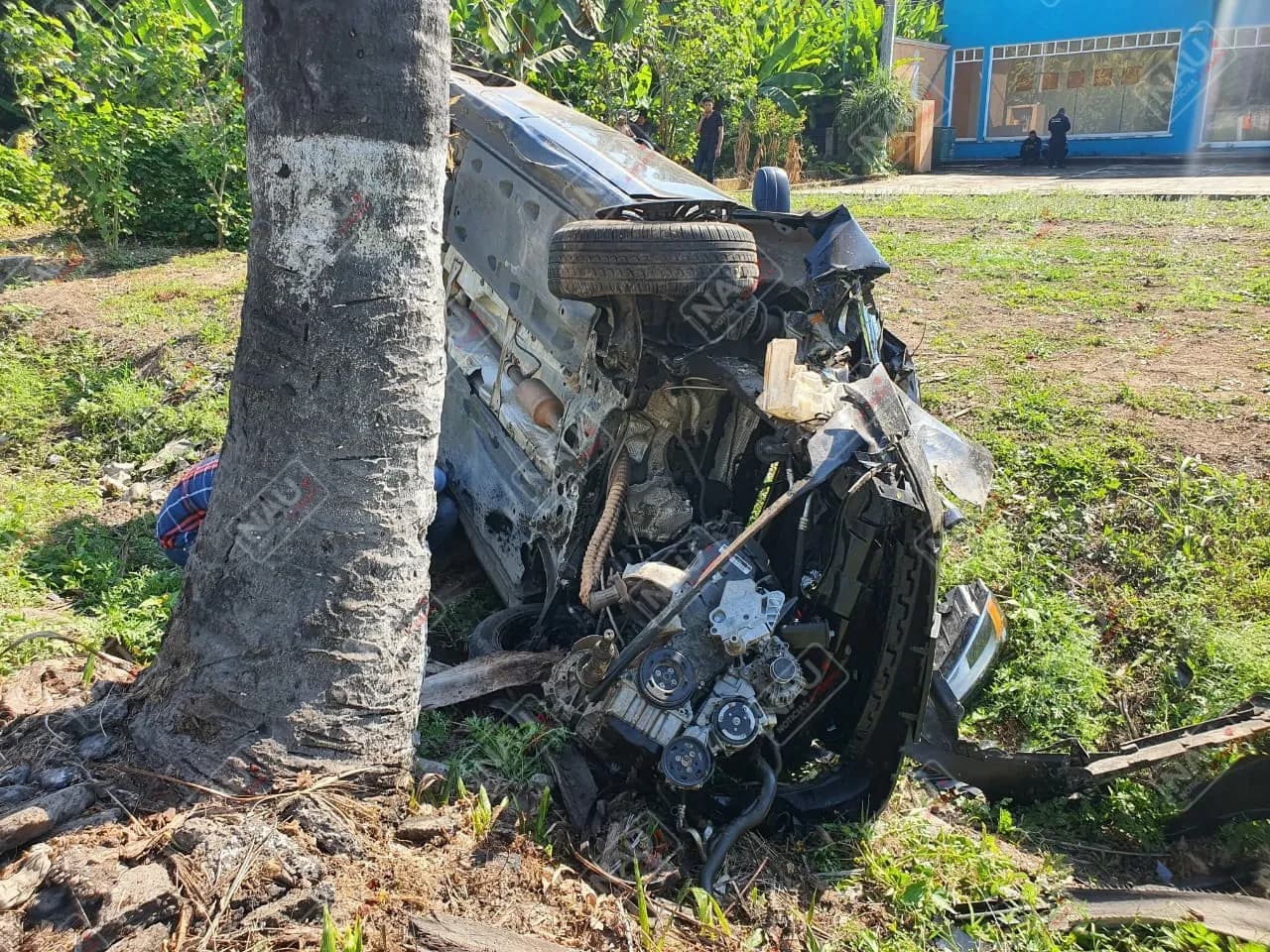 Tres lesionados deja volcadura en la Carretera Tapachula – Puerto Madero