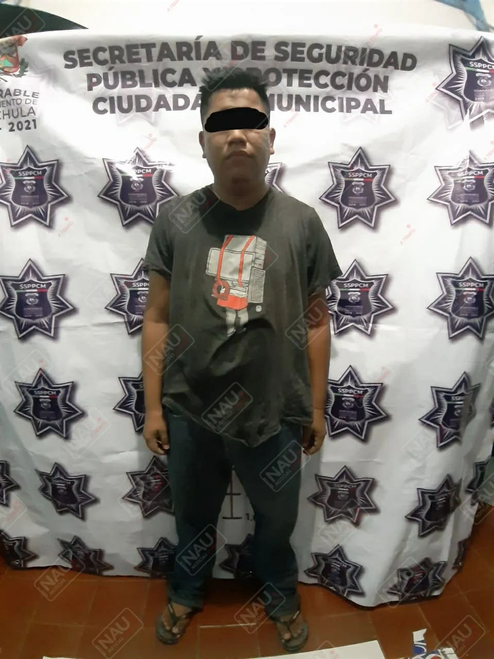 Presunto asaltante fue detenido por elementos de la policía municipal en una persecución