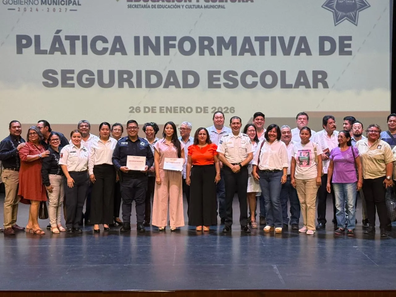 EDUCACIÓN Y SEGURIDAD PÚBLICA MUNICIPAL IMPARTEN TALLER A 22 INSTITUCIONES EDUCATIVAS DE TAPACHULA