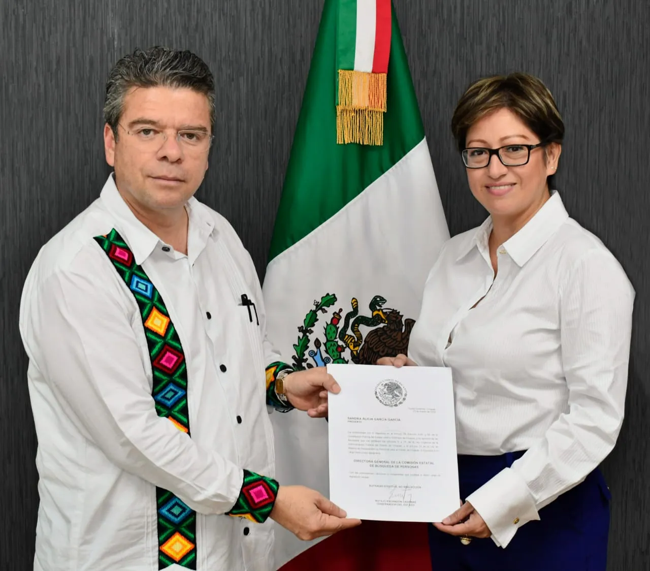 Toma protesta Ismael Brito a titular de la Comisión Estatal de Búsqueda de Personas