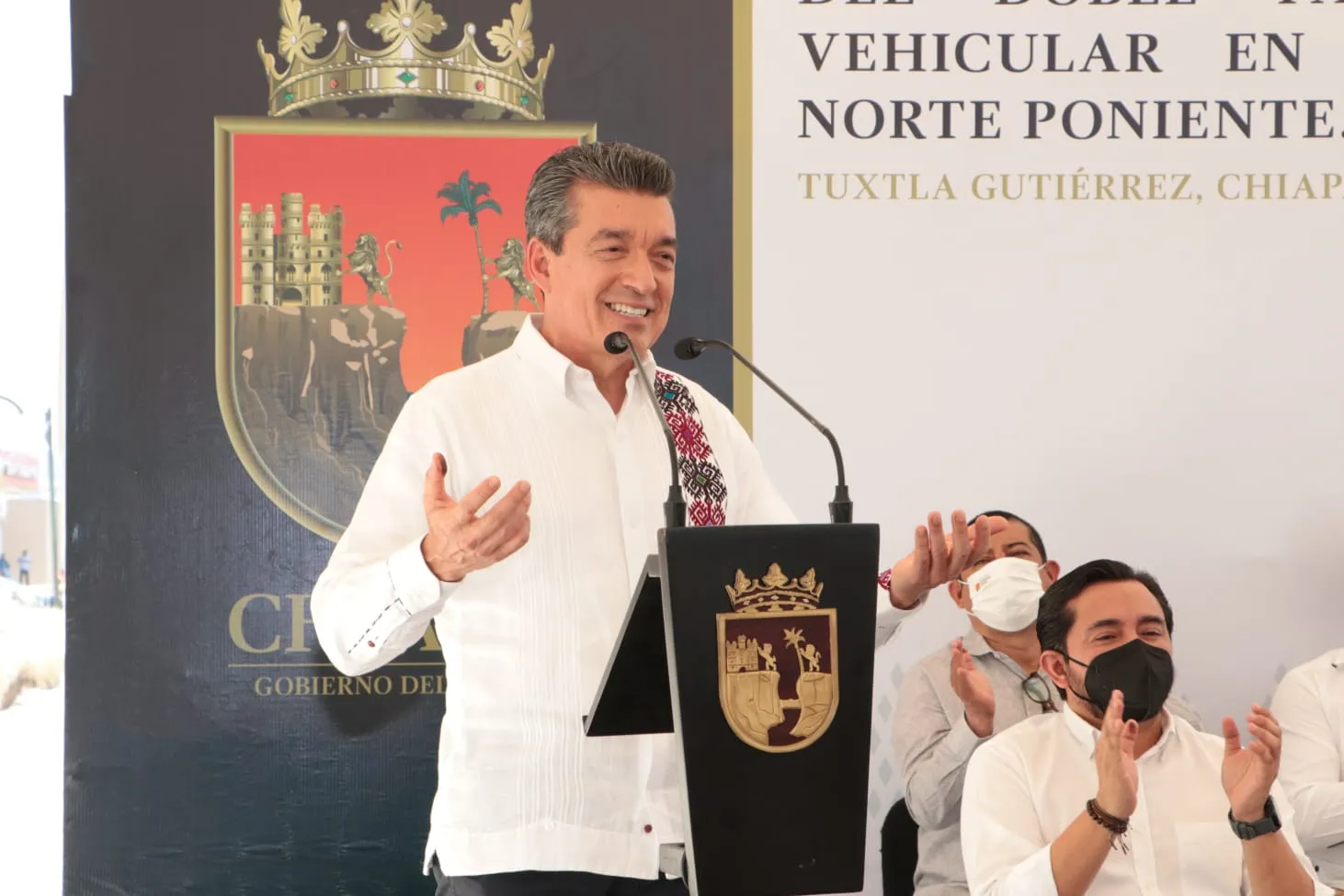 Rutilio Escandón supervisa avances en construcción del paso a desnivel en el Libramiento Norte Poniente