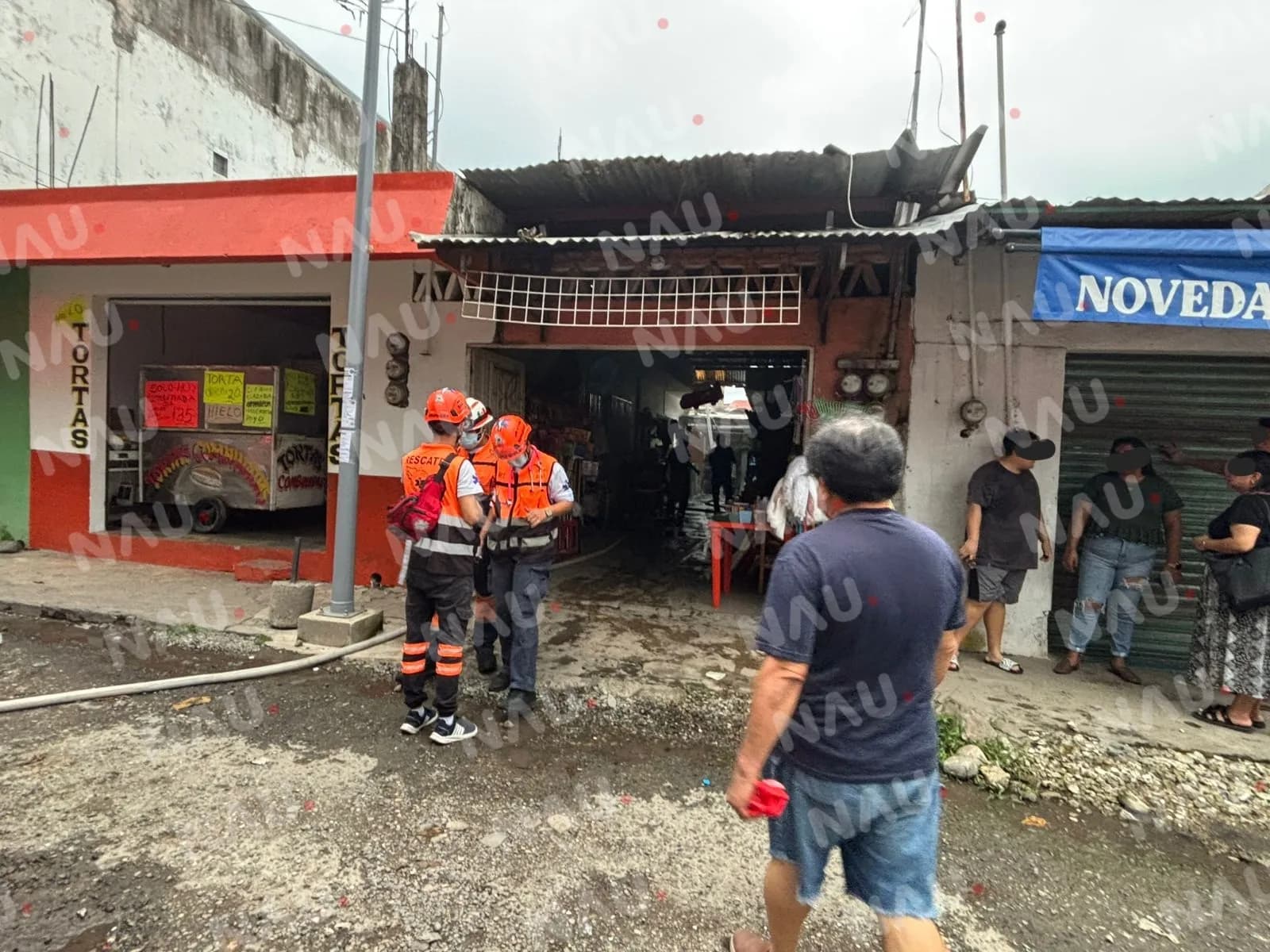 Controlan incendio en bodega improvisada en Tapachula
