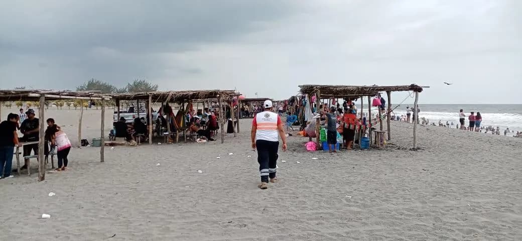 PROTECCIÓN CIVIL APLICA OPERATIVO GUADALUPE REYES EN PLAYAS DE TAPACHULA