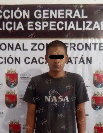 Presunto mara fue detenido con arma hechiza en Cacahoatán