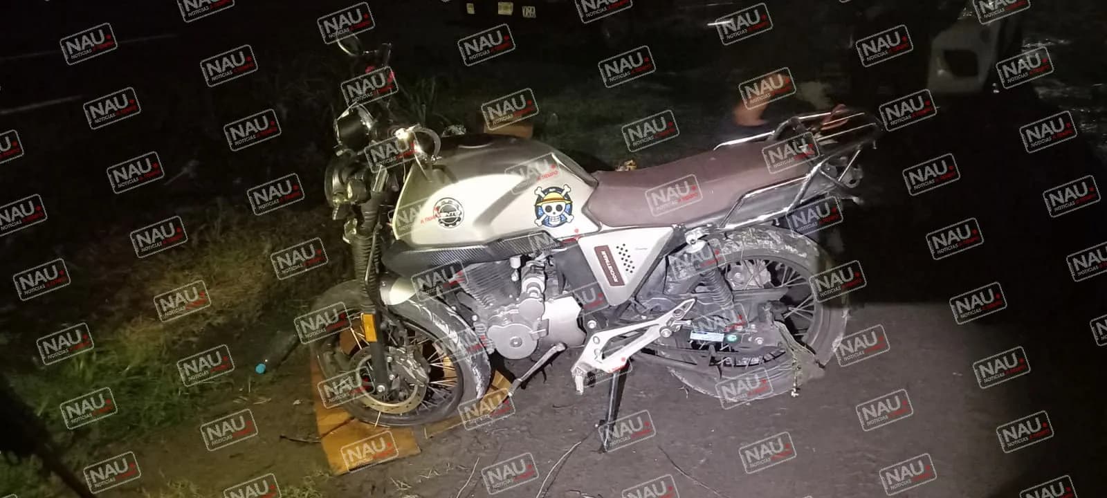 Motociclista lesionado en accidente en la zona baja de Tapachula.