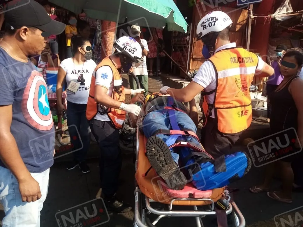 Recolector de basura se accidento y le cayó encima un tambo