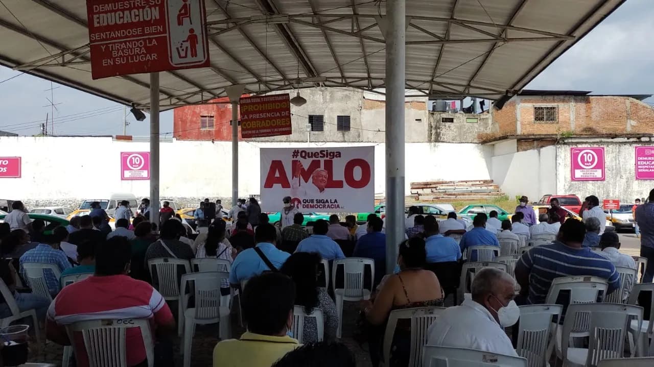 Que Siga la Democracia y Transportistas promocionan participación en la Revocación de Mandato.