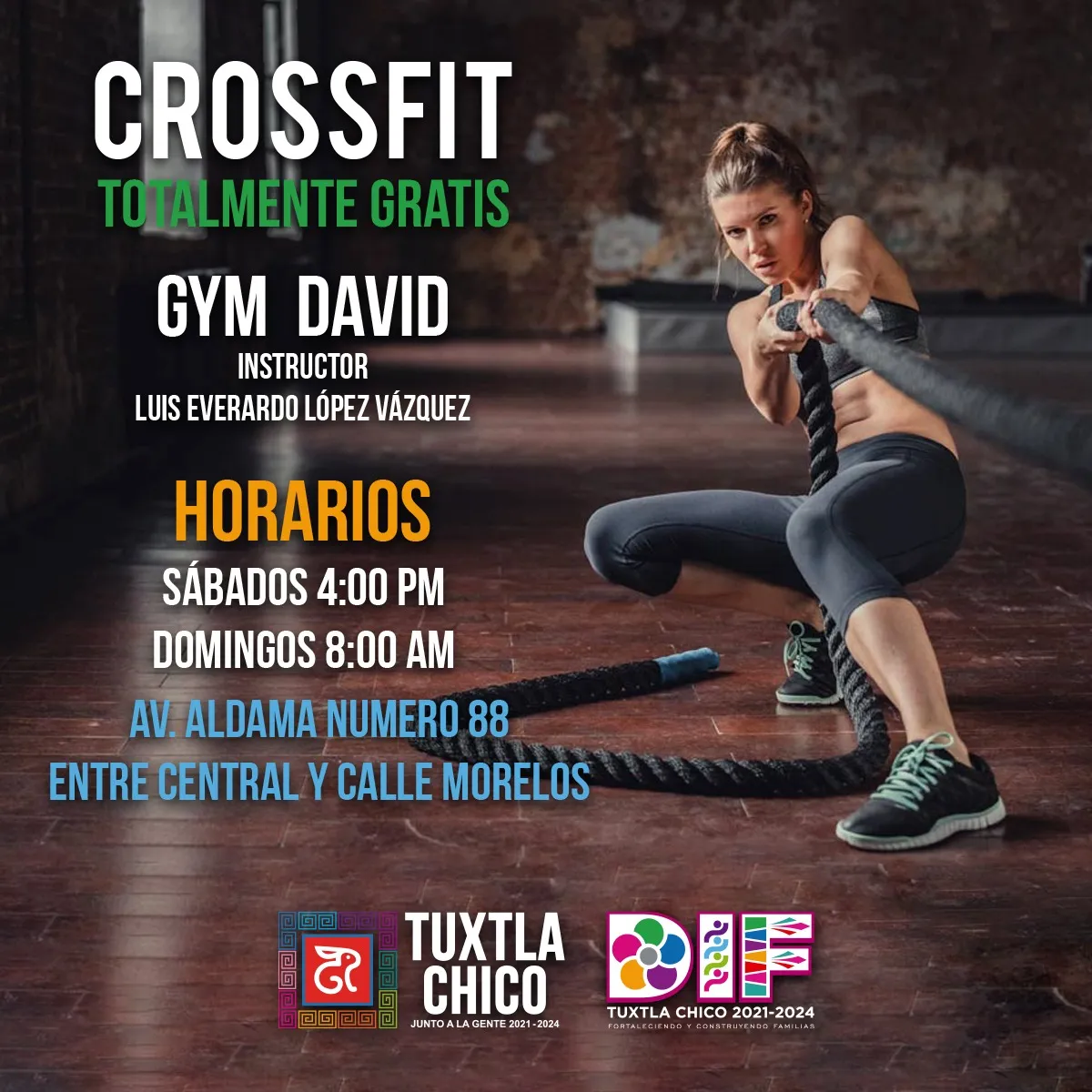 Ayuntamiento de Tuxtla Chico y Sistema DIF Municipal promueven clases de Crossfit gratuitas