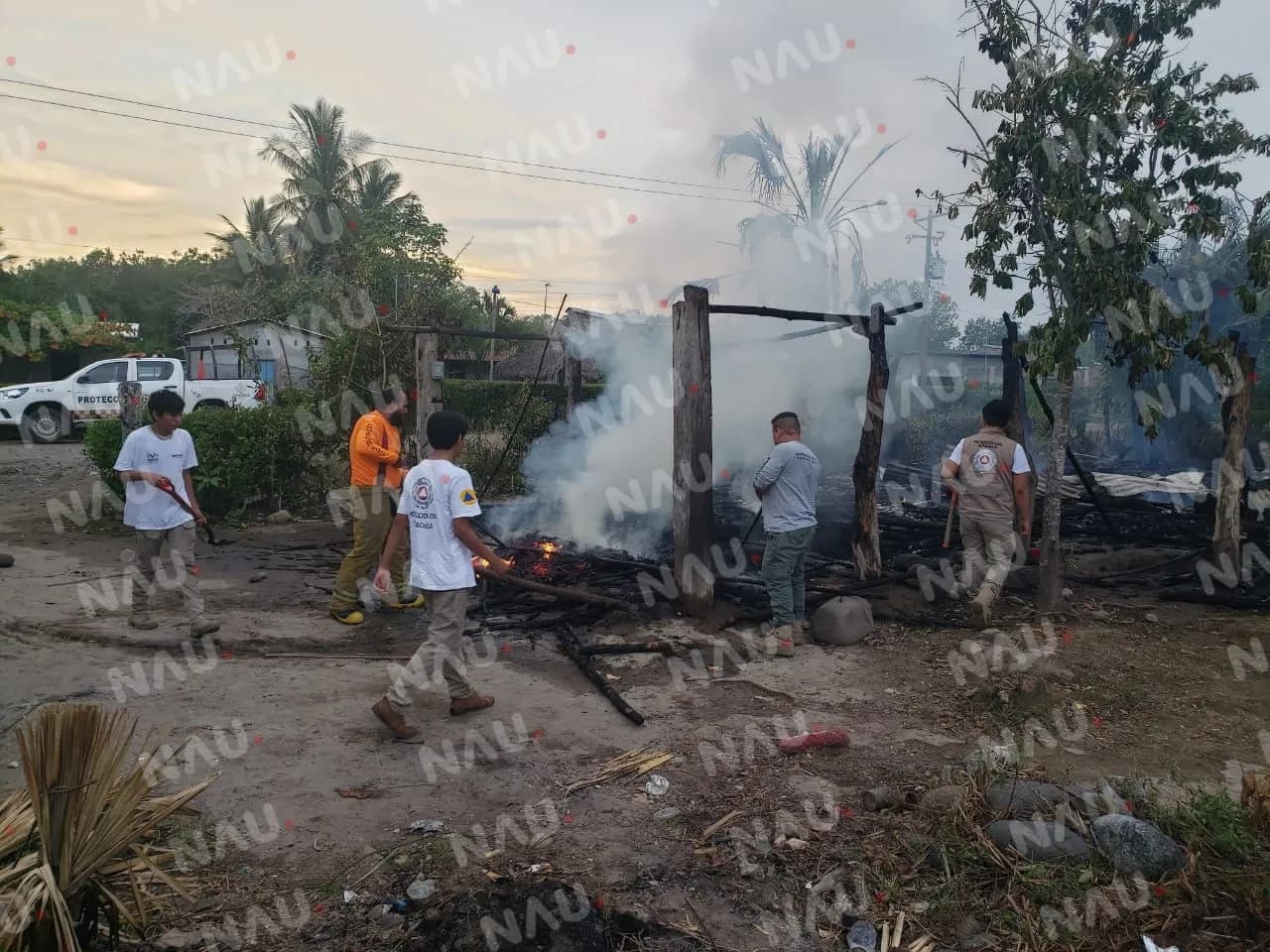 Temor en comunidad costera de Tapachula tras incendio provocado por hombre con problemas mentales