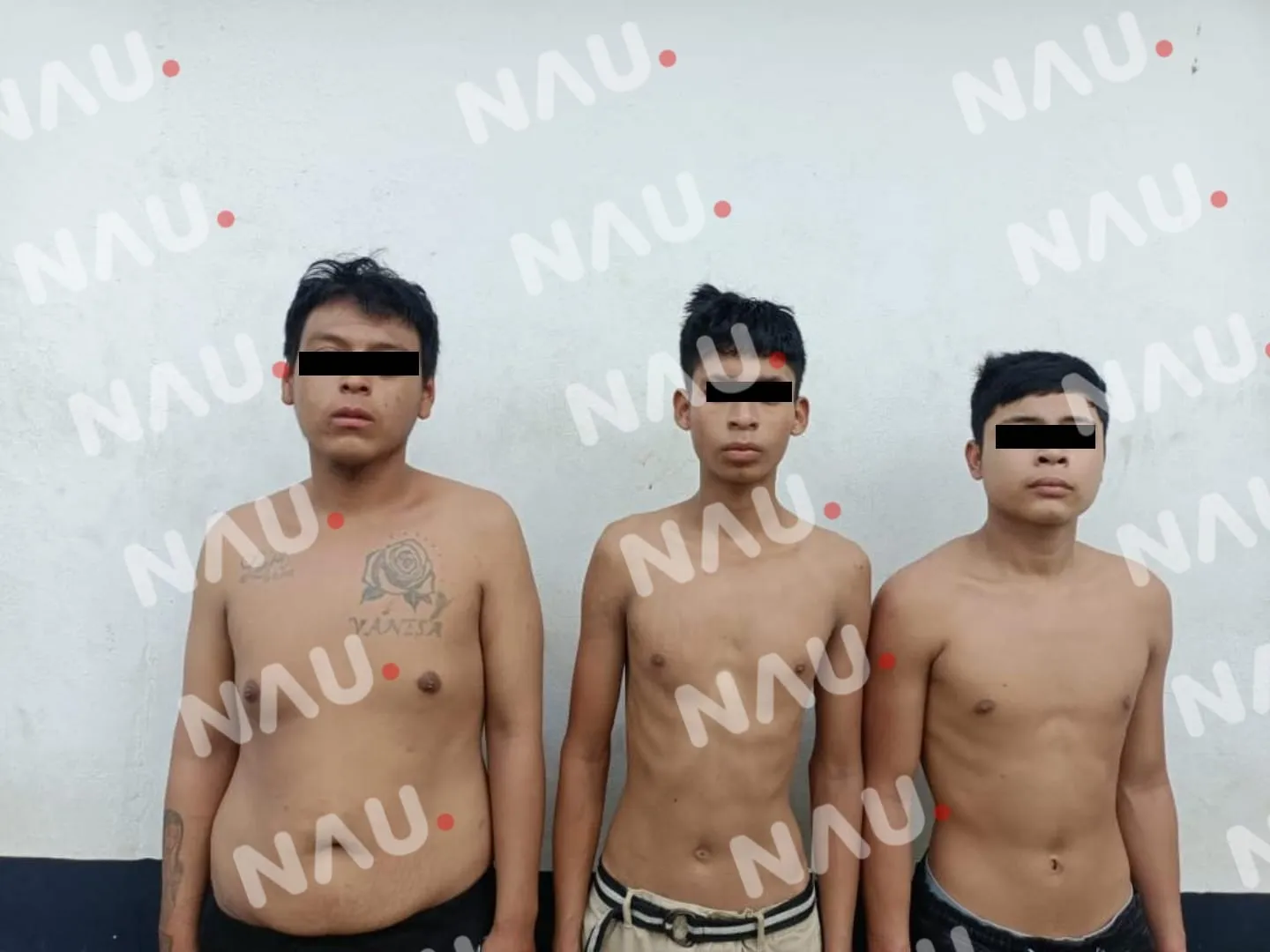 Pandilleros del barrio 18 fueron detenidos en la colonia Diamante, de Tapachula