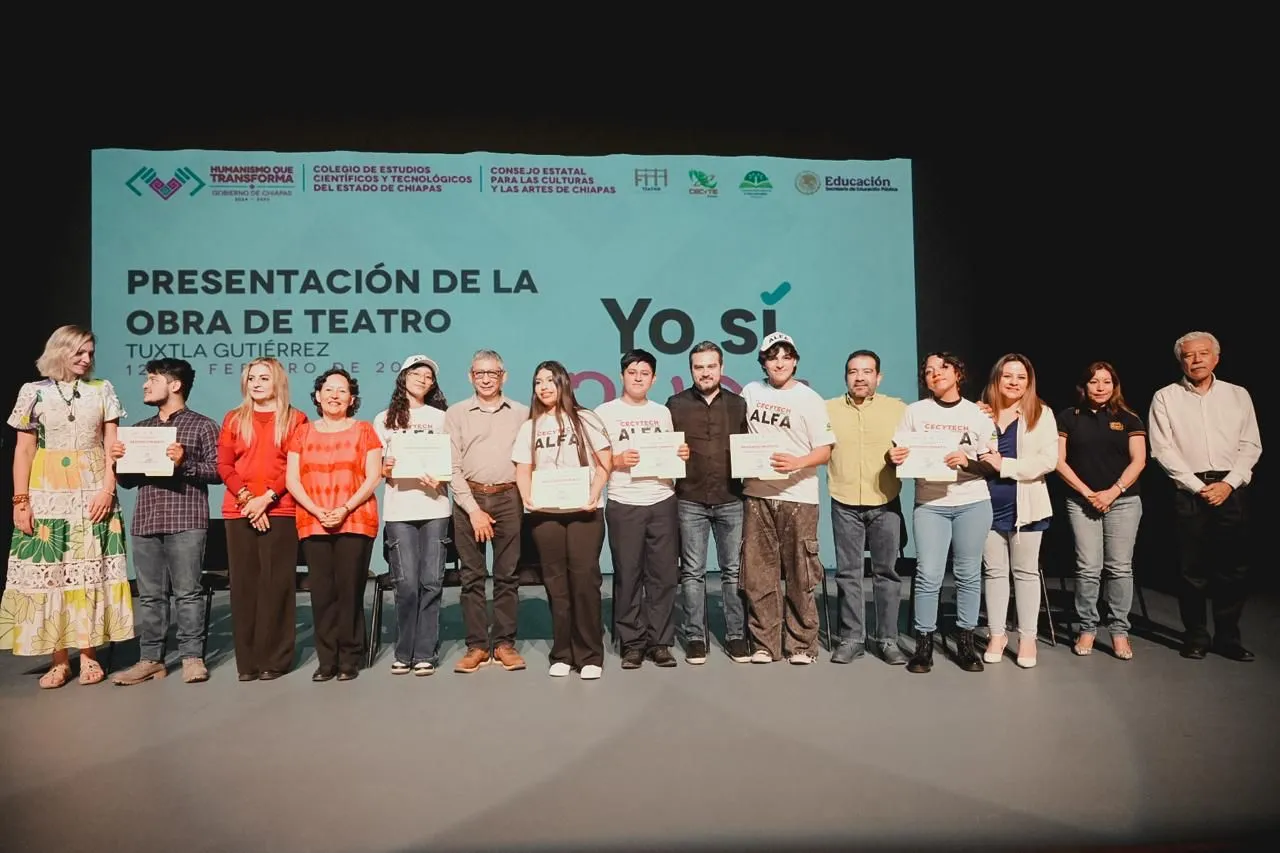 Cecytech y TBC presentan la obra de teatro “Yo, sí pude” para inspirar la resiliencia y la alfabetización en Chiapas