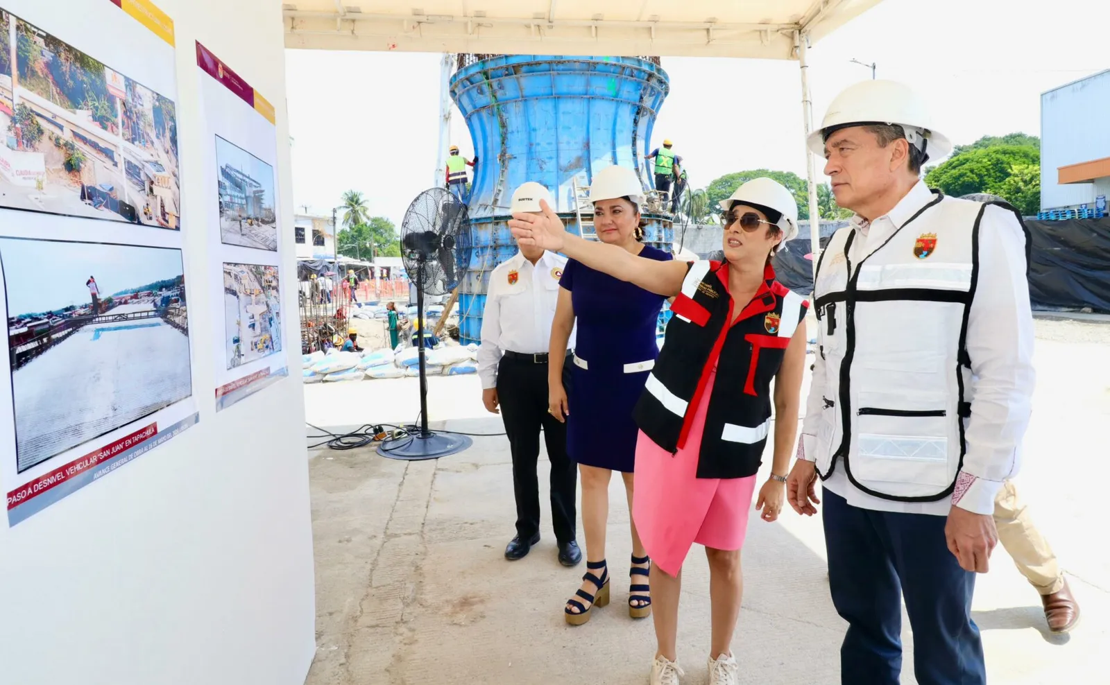 Constata Rutilio Escandón avance de la obra del Paso a Desnivel Vehicular San Juan, en Tapachula