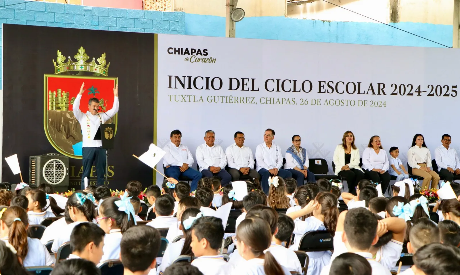 Rutilio Escandón pone en marcha Ciclo Escolar 2024-2025; inician clases más de un millón 871 mil 500 estudiantes