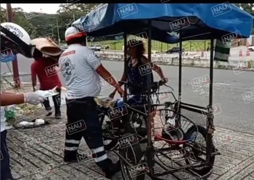 Salvadoreña se accidentó