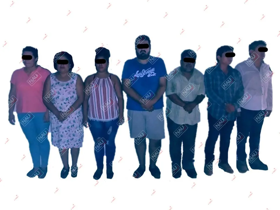 Detienen a 4 hombres y tres mujeres por el delito de asalto y robos a cuentahabientes