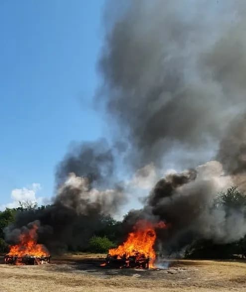 INCINERA FGR MÁS DE UNA TONELADA DE NARCÓTICOS EN CHIAPAS
