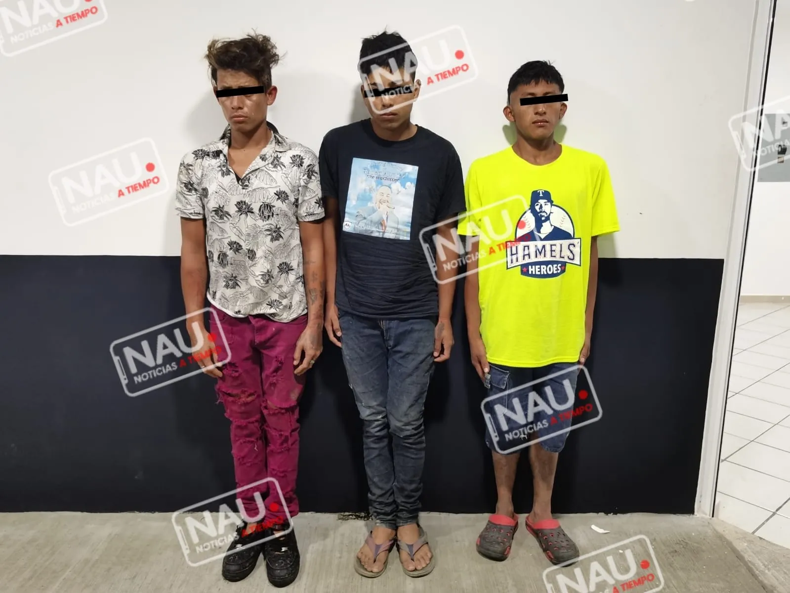 Detienen a tres presuntos asaltantes originarios de Suchiate.