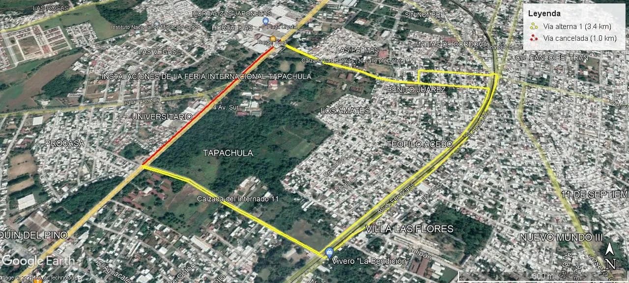 POR OBRA SE CERRARÁ LA 4ª. SUR PROLONGACIÓN EN LA GLORIETA BELISARIO DOMÍNGUEZ, A PARTIR DEL LUNES