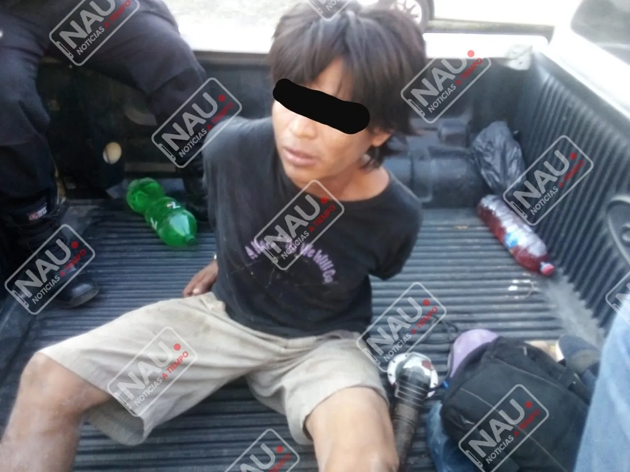 Detienen a mexicano que se robó una mochila con tres celulares y una pulidora
