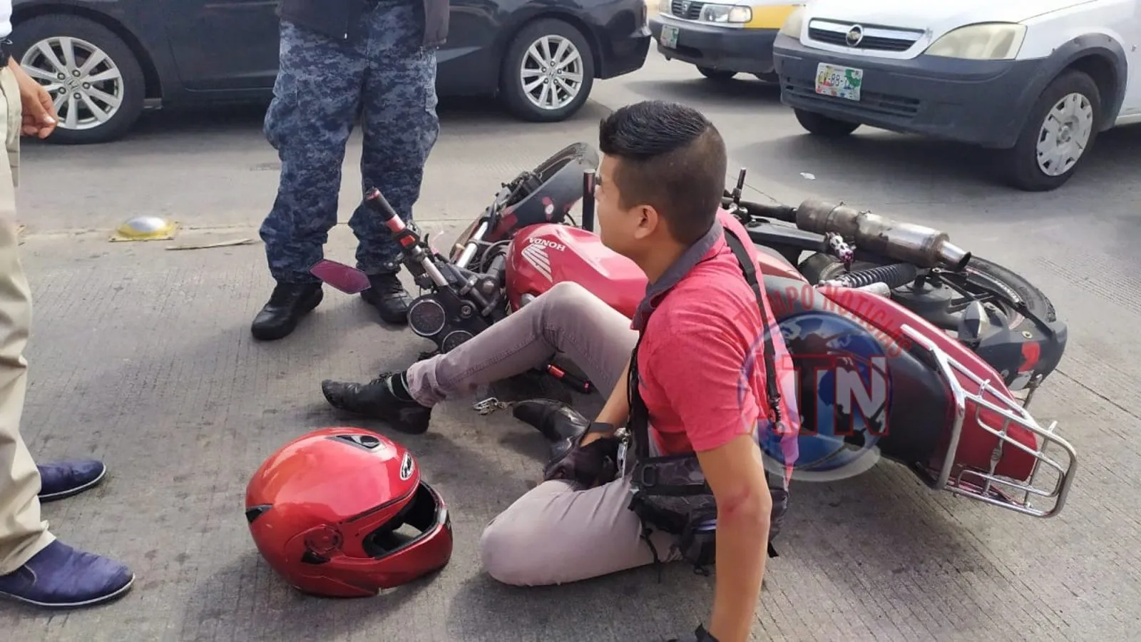 Motociclista se impactó contra una camioneta