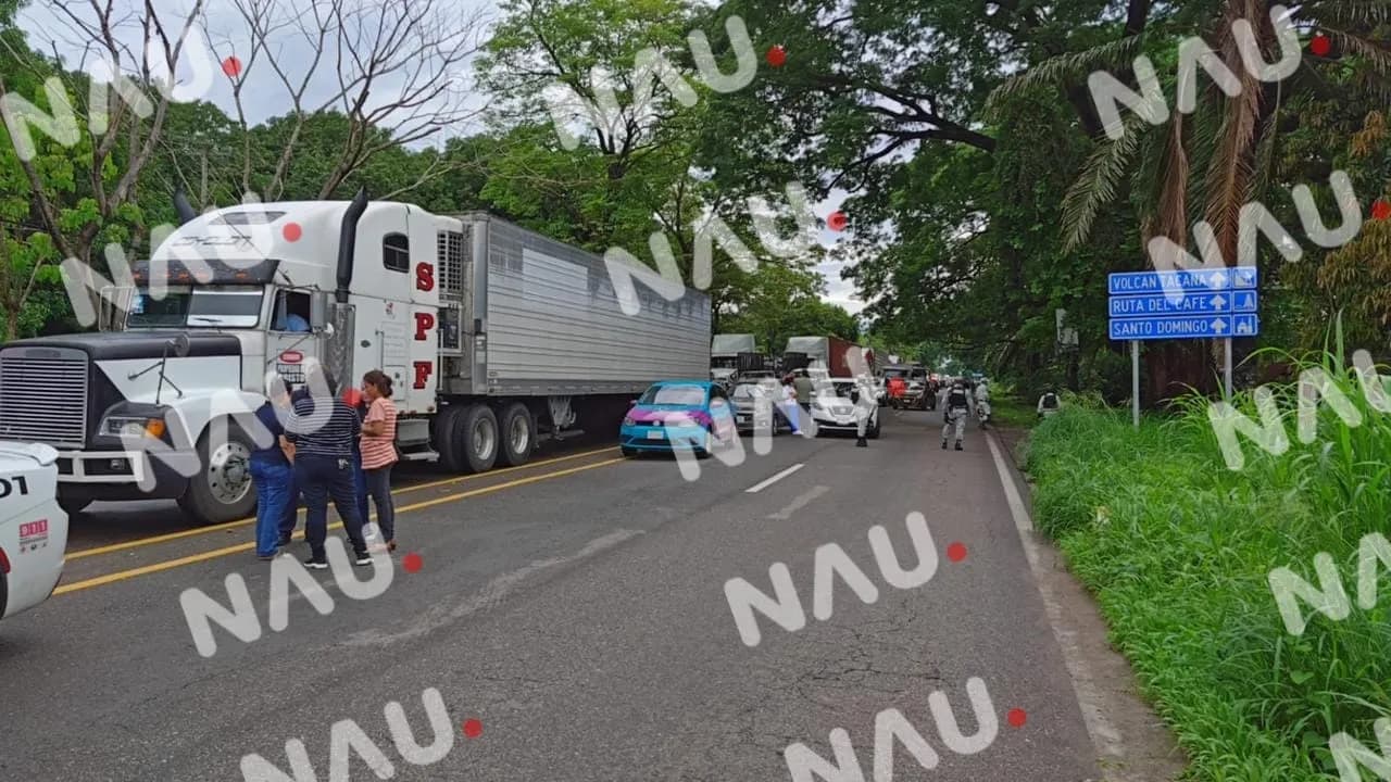Cae árbol encima de un camión de personal en la carretera Tapachula – Puerto Madero