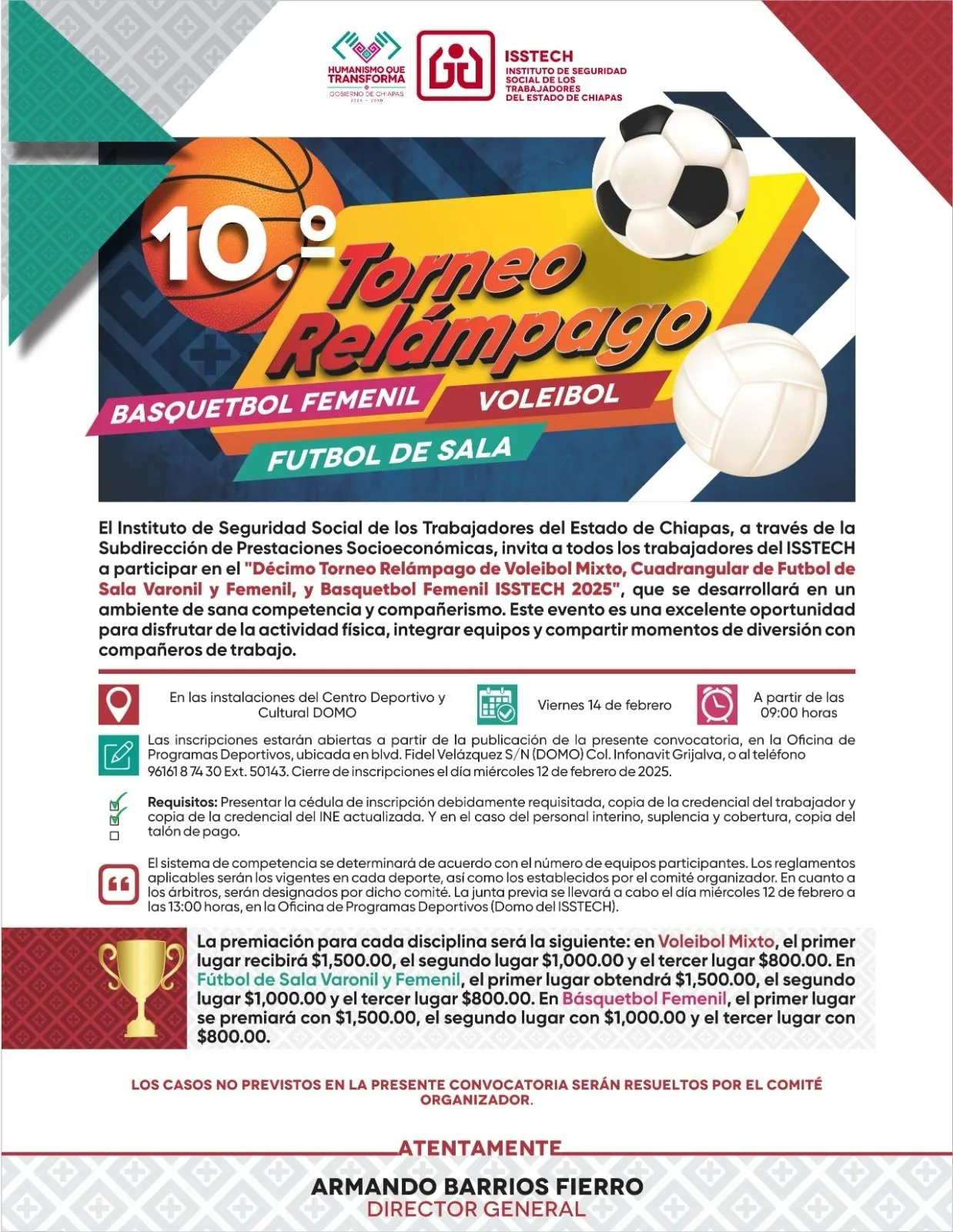 Convoca Isstech a la Décima Edición de los Juegos de la Amistad