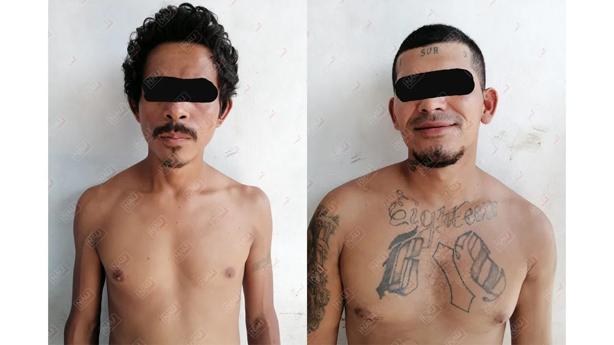 Detienen a dos presuntos integrantes de la Banda Barrio 18