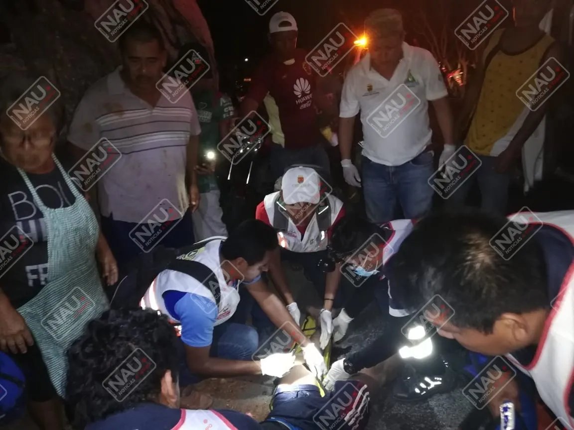 Dos lesionados en accidente en motocicleta