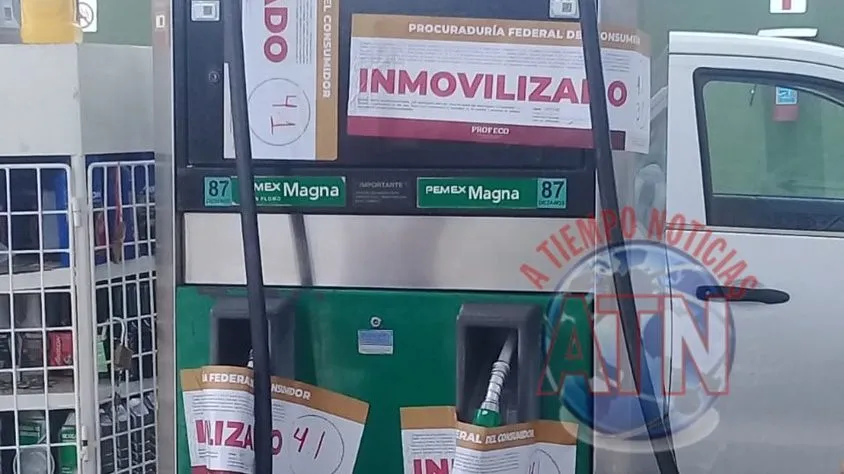 Por falta de retención de información en pantalla y máximo tolerado, suspenden dos bombas de gasolinera