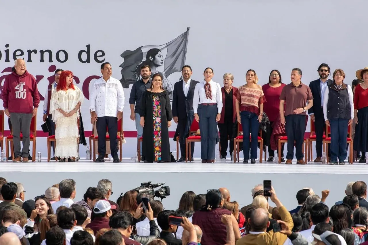Acompaña Eduardo Ramírez a Claudia Sheinbaum en la celebración por los 7 años de la llegada de la Cuarta Transformación